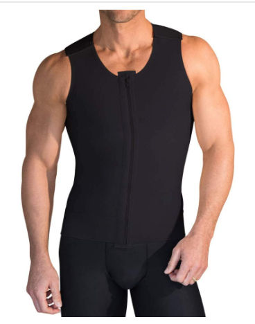 MARENA Recovery Men's Compression Vest Post-Surgical Support - S, Black