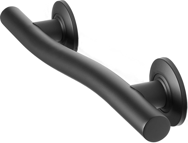 Seachrome 36'' Designer Wave Shaped Shower Grab Bar, Matte Black (GW-3536-QCR-MB) 