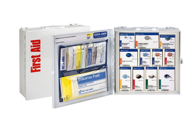 First Aid Only 90658 ANSI 2015 Compliant Medium Metal Smart Compliance Food Service Cabinet Without medications
