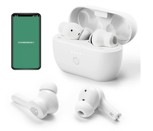 Maihear 2 in 1 Bluetooth and Rechargeable OTC Hearing      Aids in the market for senior citizens with APP Control for Seniors Adults, 16 Channel            Personal Digital Sound Amplifiers with Earbuds for             Feedback Reduction Noise Cancelling 1 Pair