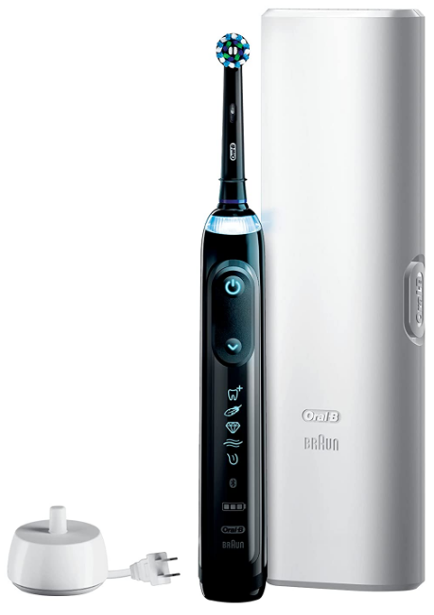 Oral-B Genius X Limited, Electric Toothbrush with Artificial Intelligence, 1 Replacement Brush Head, 1 Travel Case, Midnight Black