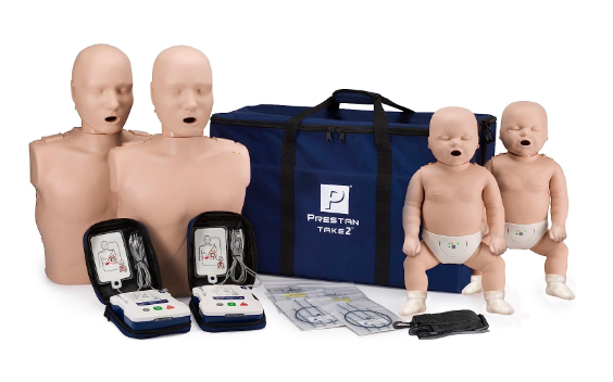 2) Prestan Take2 CPR Manikin Trainer Kit with Feedback (2-Adult, 2-Infant, & 2-UltraTrainers)
