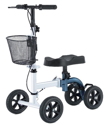 RINKMO Knee Scooter,All-Terrain Foldable Knee Scooter Walker Economical Knee Scooters for Foot Injuries 