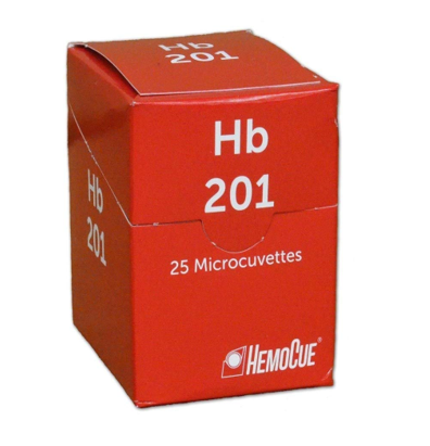HemoCue HB 201 Analyzer Microcuvettes, 25 per Pack