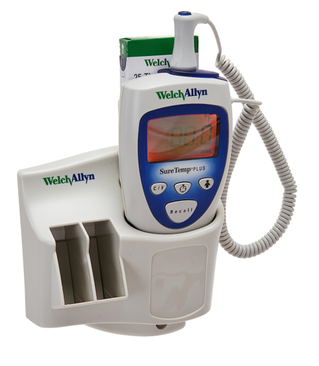 Welch Allyn 01692-200 SureTemp Plus 692- best Electronic Thermometer with Wall Mount, Security System with ID Location Field, 4' Cord and Oral Probe with Probe Well