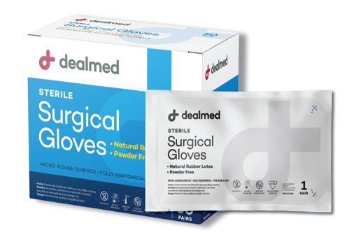 Dealmed Disposable surgical Latex Gloves.