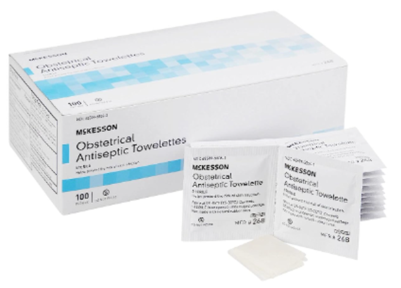 McKesson Sterile Obstetrical Antiseptic Towelettes Wipes