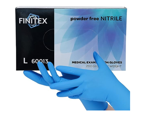 FINITEX Blue Disposable Nitrile Exam Gloves - 200 PCS/BOX