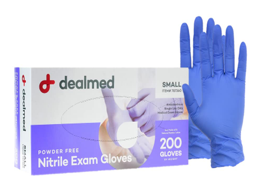 Dealmed Medical Exam Gloves – 200 Count Medium Nitrile Gloves
