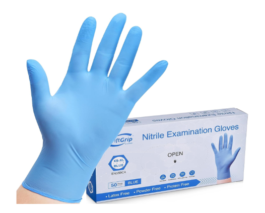 SwiftGrip Disposable Nitrile Exam Gloves-100ct Box (Small)