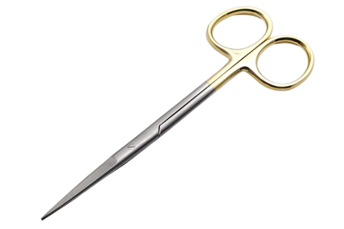 WISE LINKERS Straight Gold Plated handle Scissors - 5.5 inches