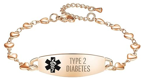 LinnaLove Fashion Heart Medical alert bracelets 