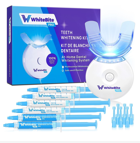 Whitebite Pro Teeth Whitening Kit for Sensitive Teeth with LED Light