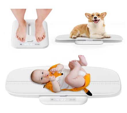 GROWNSY Multifunctional Baby Weight Scale with 27-inch Height Measurement