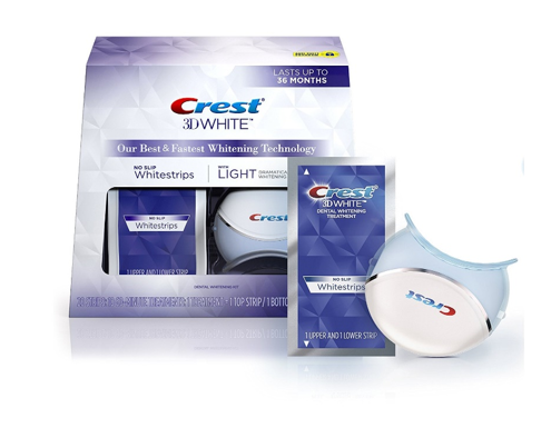 Crest 3D Whitestrips with Light  Teeth Whitening Strip Kit