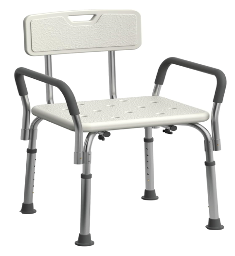 Medline Shower Chair for the elderly with Padded Armrests 
