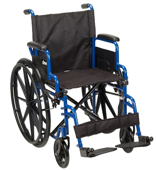 Drive Medical Blue Streak Ultra-Lightweight  Foldable Wheelchair