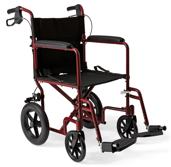 Medline Lightweight Foldable Transport Wheelchair 