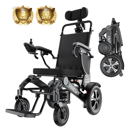 HVREGHY Foldable Lightweight Portable digital Wheel Chair