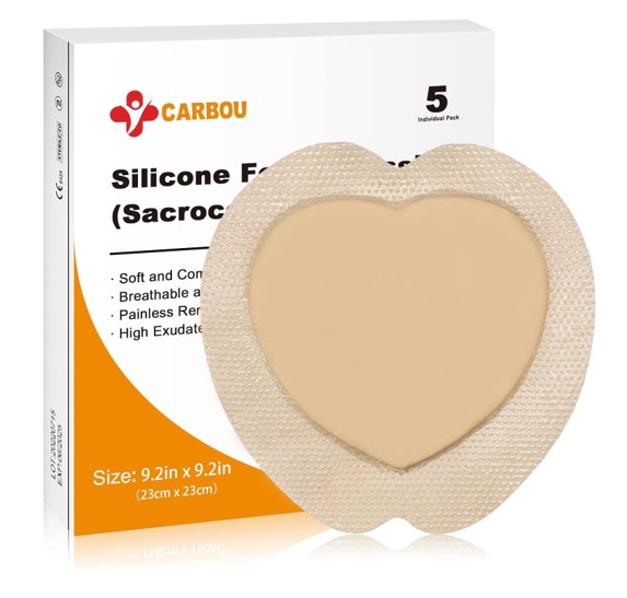 Carbou Silicone Sacrum Foam Dressing