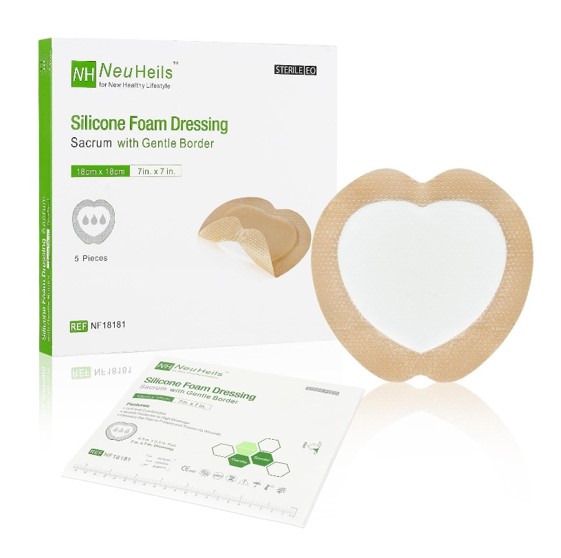 NEUHEILS Sacrum Silicone Foam Dressing 