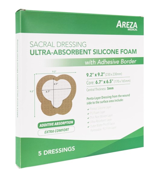 Areza Medical Ultra-Absorbent Silicone Foam Dressing 