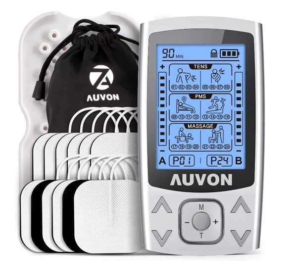 AUVON Dual Channel TENS EMS Unit Muscle Stimulator for Pain Relief