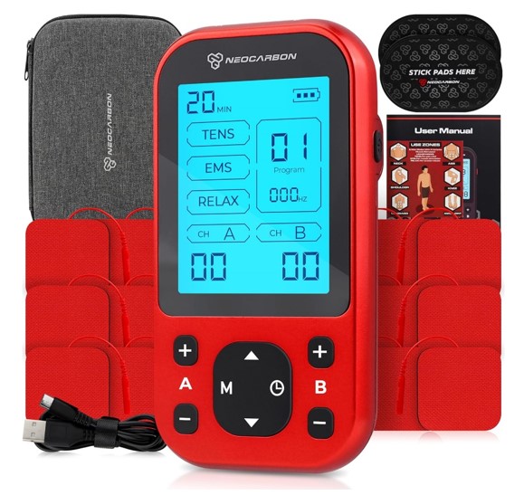 Neocarbon TENS Unit Muscle Stimulator Pro for Pain Relief