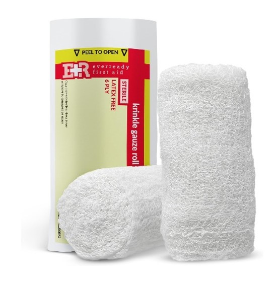 Ever Ready First Aid Sterile Krinkle Kerlix Type Gauze Bandage Roll 