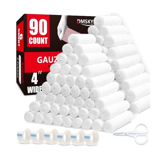 Dmsky 90 Pack Gauze Rolls Bandages