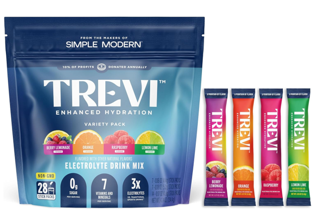 TREVI™ Sugar Free Electrolytes - Drink Mix Hydration Powder Packets - 28 Count
