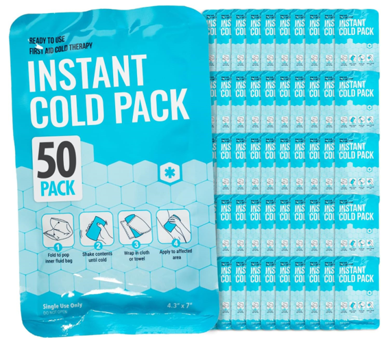 ICEWRAPS 4x7 Instant Cold Pack - Bulk Box of 50