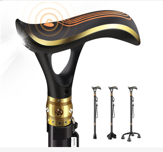 Ispuoocti Smart Alarm Walking Cane for Men & Women