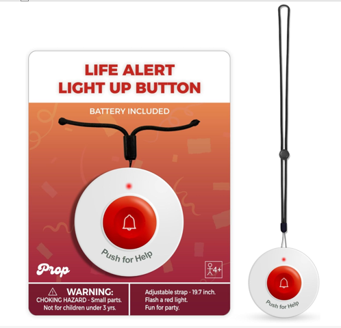 SYNLETT Light-up Fake Life Alert Button Prop