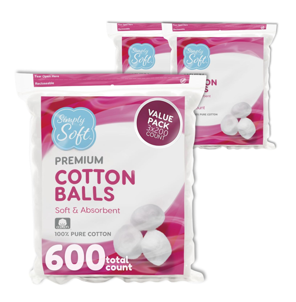 Simply Soft Premium Cotton Balls -Best Cotton Balls And Swabs For First Aid Kit