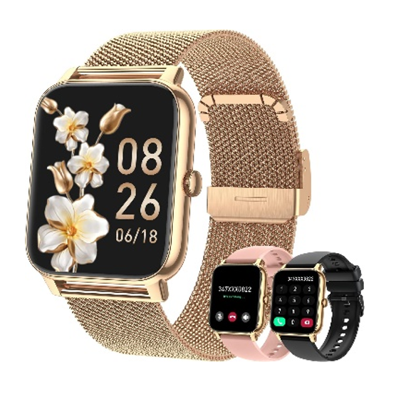 Smart Watch for Women Fitness Tracker (Gold Smart Watch)