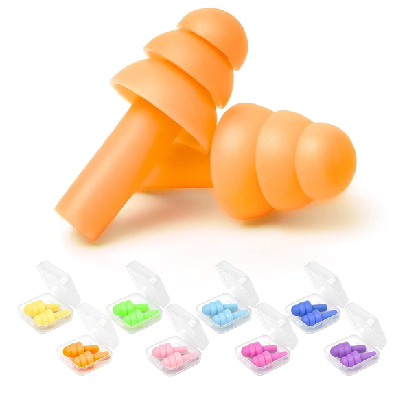 YUNHAN HN Reusable Silicone Ear Plugs - Best Noise Cancelling Ear Plugs for Sleep