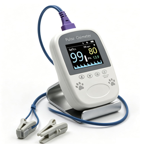 AM1000A-Vet Bluetooth Handheld Pulse Oximeter with Tongue Probe